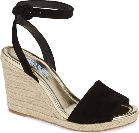 prada platform espadrilles|prada espadrille wedges.